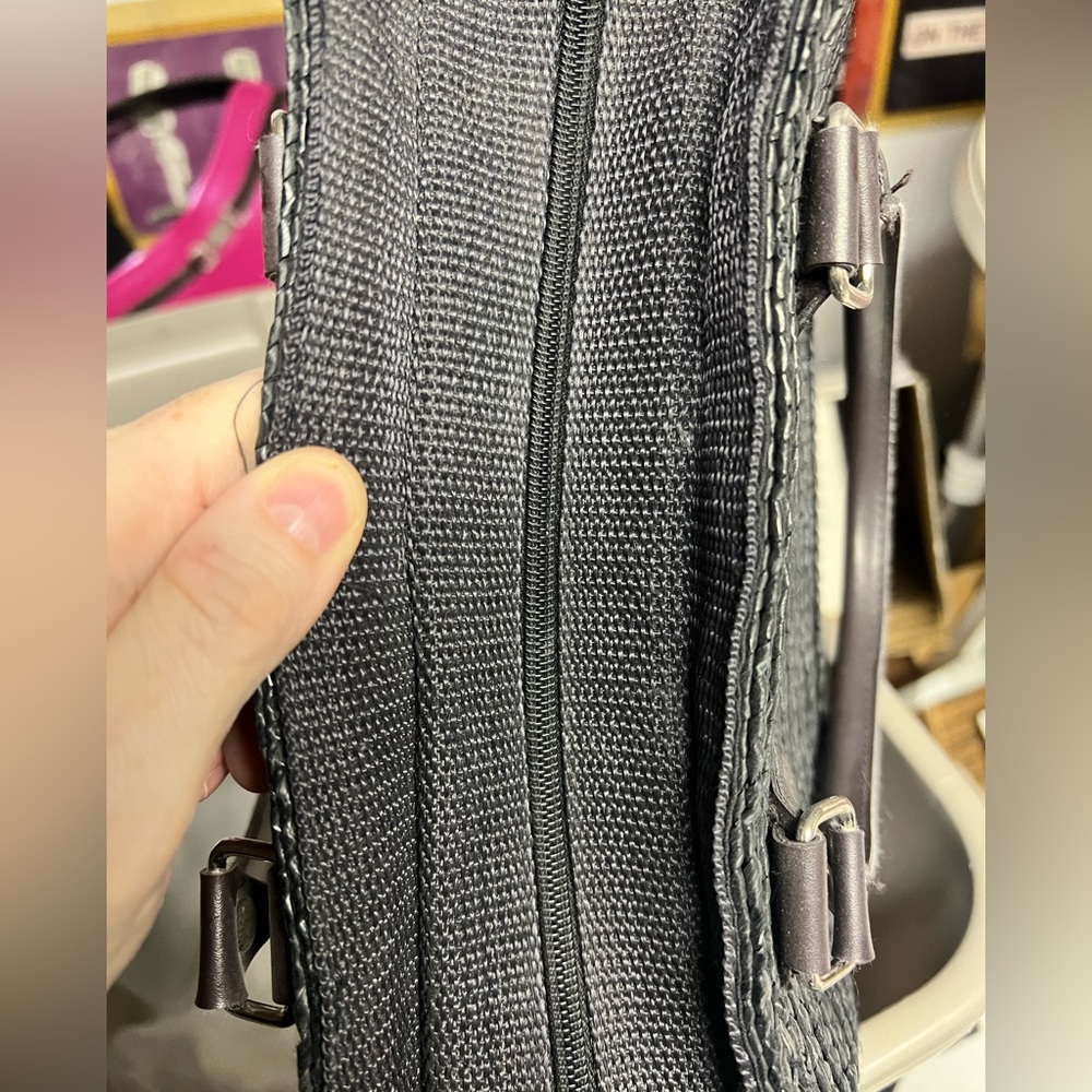 Braided Black Straw Satchel - Picture 5 of 5